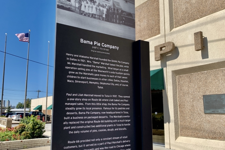 Bama Route 66 Historical Marker Sign